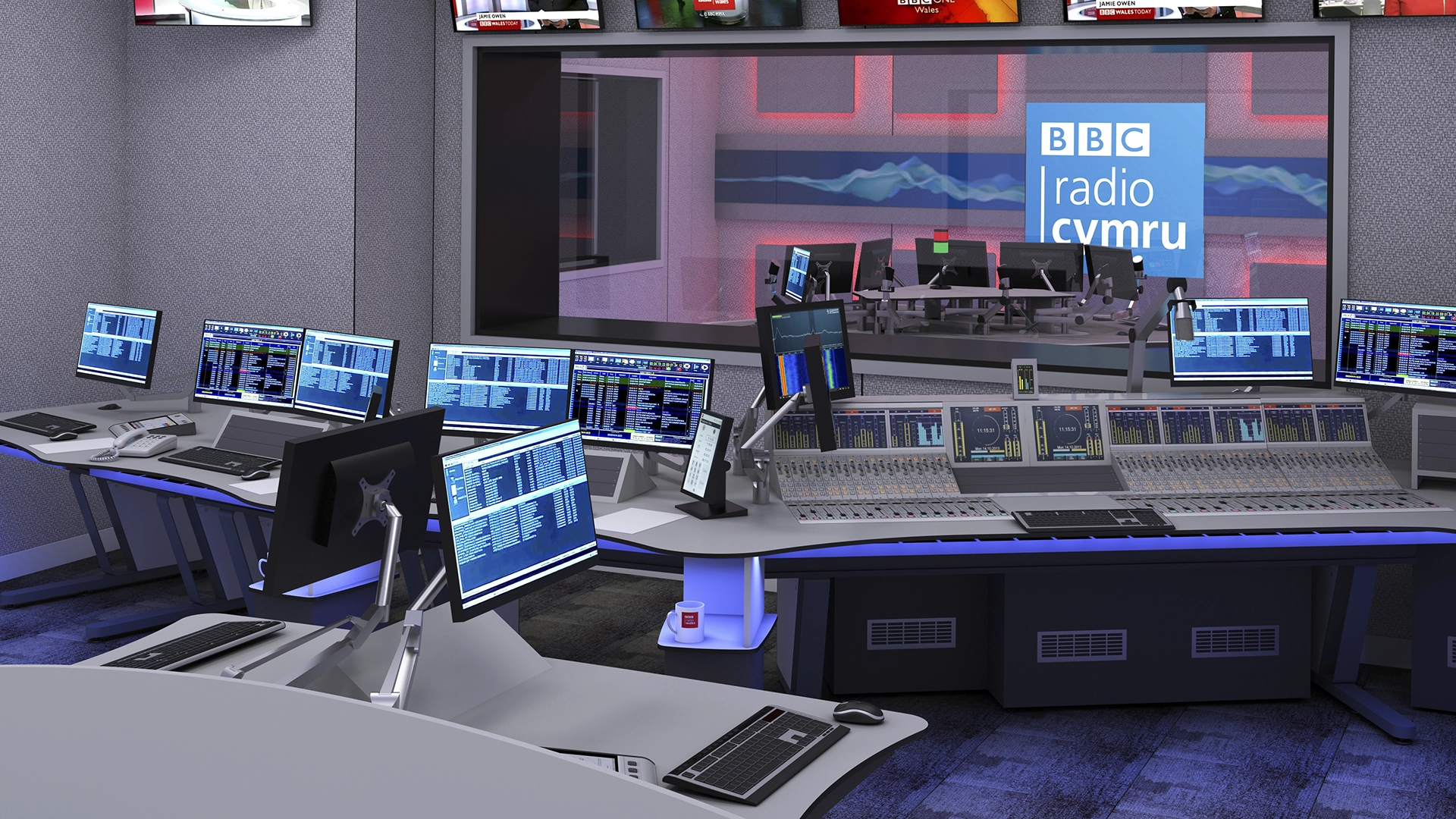 BBC Cymru Wales LundHalsey Broadcast Control Room